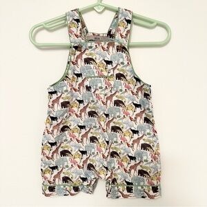 Fleurisse Leon Liberty of London Cotton Queue For the Zoo Baby Romper size 6/9mo